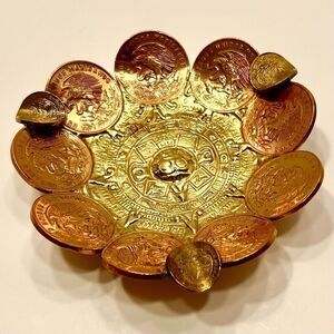 Vintage Mexican Coin Dish Ashtray
